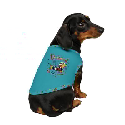 Dachshund Red White and Woof Family Matching Pajamas