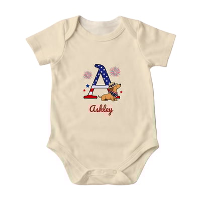 Personalized Dachshund Family Matching Pajamas Custom Initial Short Set