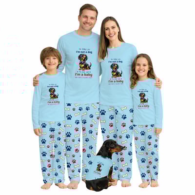 Cute Wiener Dog Family Matching Pajama Set Funny Dog Lover Pajamas