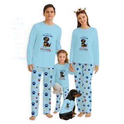 Cute Wiener Dog Family Matching Pajama Set Funny Dog Lover Pajamas