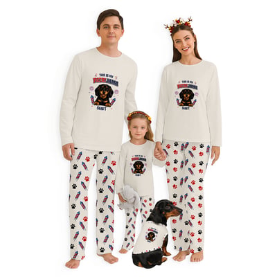 This Is My Patrijama Shirt Dachshund 4th of July Matching Family Pajama Set