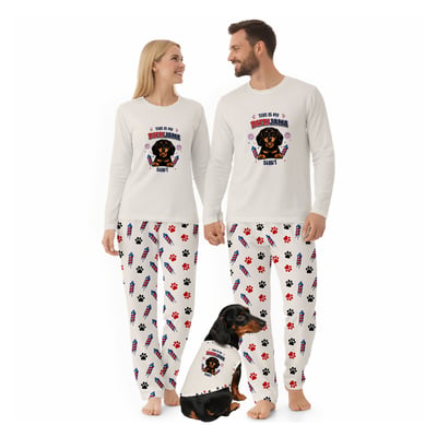 This Is My Patrijama Shirt Dachshund 4th of July Matching Family Pajama Set