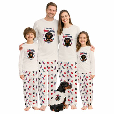This Is My Patrijama Shirt Dachshund 4th of July Matching Family Pajama Set