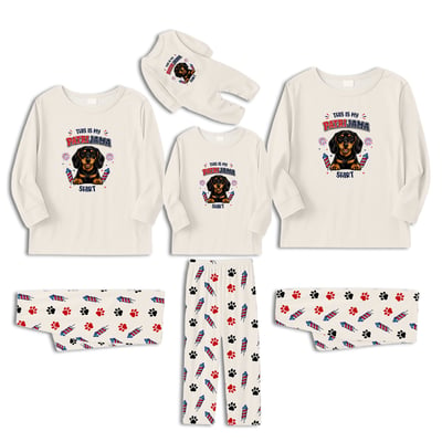 This Is My Patrijama Shirt Dachshund 4th of July Matching Family Pajama Set