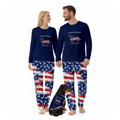 Winnie The People Patriotic Dachshund Family Pajama Set