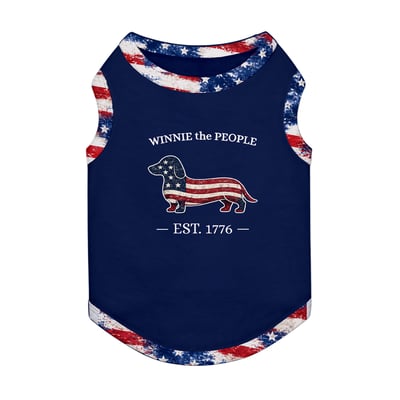 Winnie The People Patriotic Dachshund Matching Family Short Pajamas