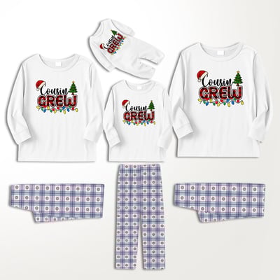 Cousin Crew Family Matching Christmas Pajamas Snowflake Set