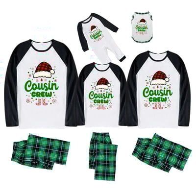 Cousin Crew Family Christmas Pajamas with Pet Outfit Matching Set