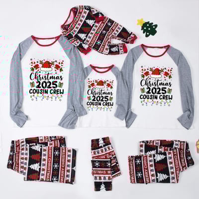 Family Matching Christmas Pajamas 2025 Gray For The Whole Crew