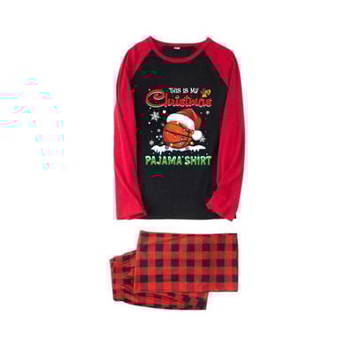This Is My Christmas Basketball Pajama Shirt Matching Family PJs Set