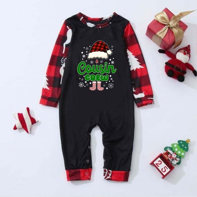 Cousin Crew Red Reindeer Family Christmas Pajamas Matching Holiday Set