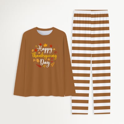Happy Thanksgiving Day Family Matching Pajamas