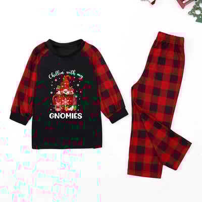 Chillin With My Gnomies Hot Cocoa Christmas Family Matching Pajamas