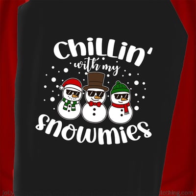 Snowmies Christmas Family Matching PJs Black Red Buffalo Plaid
