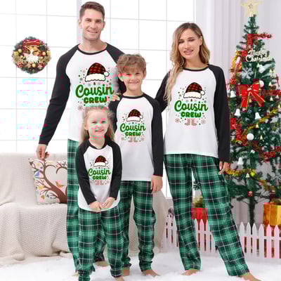 Cousin Crew Family Christmas Pajamas with Pet Outfit Matching Set