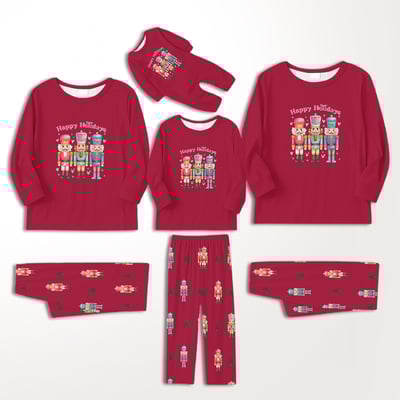 Nutcracker Family Matching Christmas Pajamas Pink Set