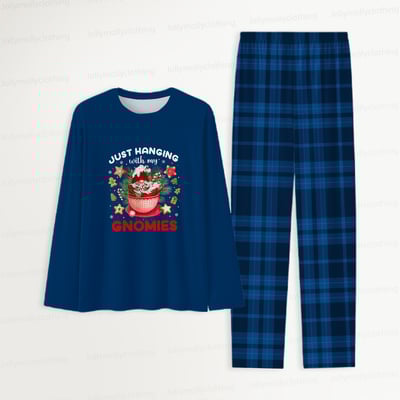 Just Hanging With My Gnomies Hot Coca Holiday Matching Pajamas Set