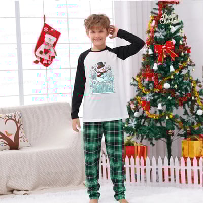 Let It Snow Snowman Matching Holiday Pajamas for Family with Baby & Pet Sizes