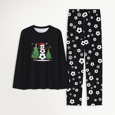 Christmas Soccer Snowman Matching Family Pajamas