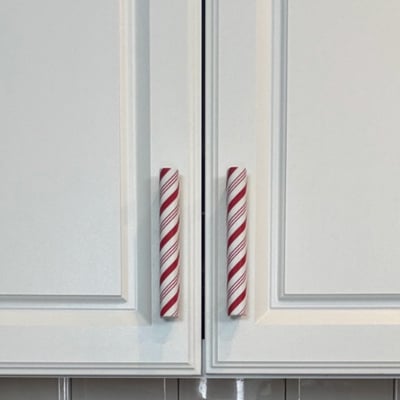 Christmas Candy Cane Stripe DoorHandle Covers 