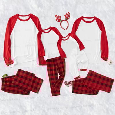 Live Preview Classic Red and White Matching Family Christmas Pajamas