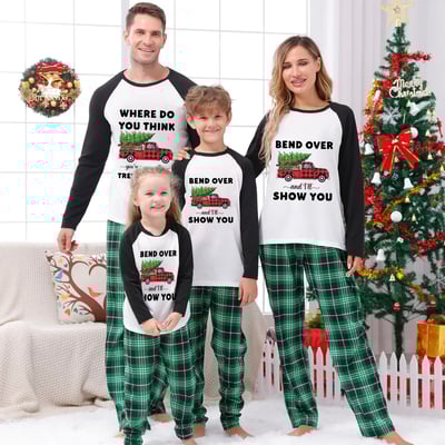 Christmas Vacation Bend Over and I'll Show You Family Matching Pajamas
