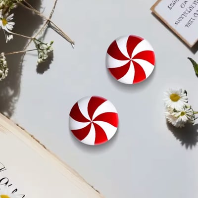Festive Peppermint Candy Cabinet Knobs 10pcs 