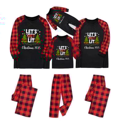 Let's Get Lit Christmas 2025 Family Matching Pajamas
