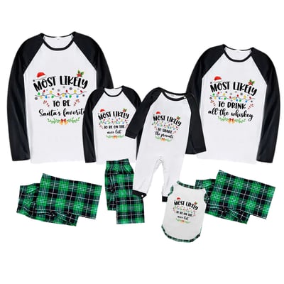 Funny Most Likely To Christmas Matching Family PJs