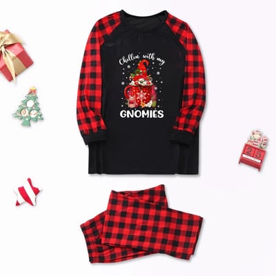 Chillin With My Gnomies Hot Cocoa Christmas Family Matching Pajamas