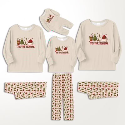 Hockey Christmas Family Matching Pajamas Tis The Season