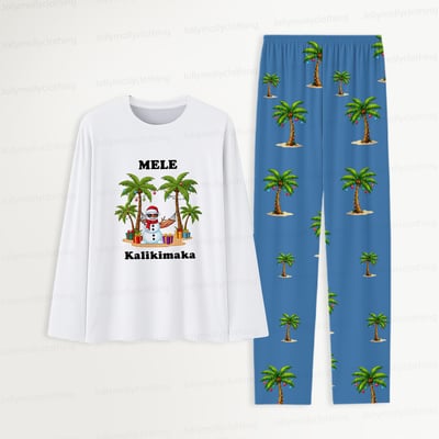 Mele Kalikimaka Palm Tree Matching Family Christmas PJs