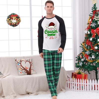 Cousin Crew Family Christmas Pajamas with Pet Outfit Matching Set