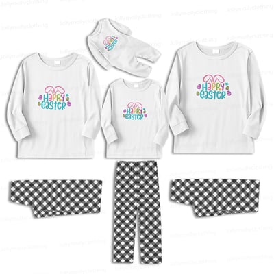 Happy Easter Matching Family and Dog Pajamas