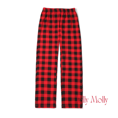 Christmas Red Plaid Pajama Pants With Pockets
