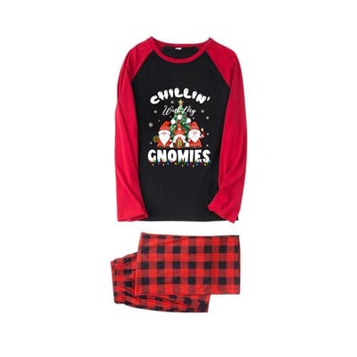 Chillin Gnomes Santa Xmas Family Matching Pajamas