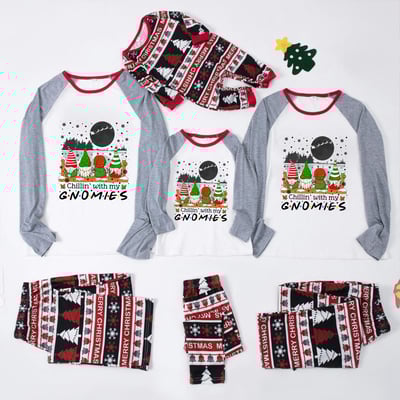 Gray Night Sky Gnomes Matching Family Christmas Pajamas