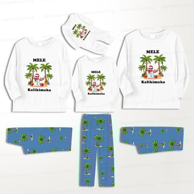 Mele Kalikimaka Palm Tree Matching Family Christmas PJs