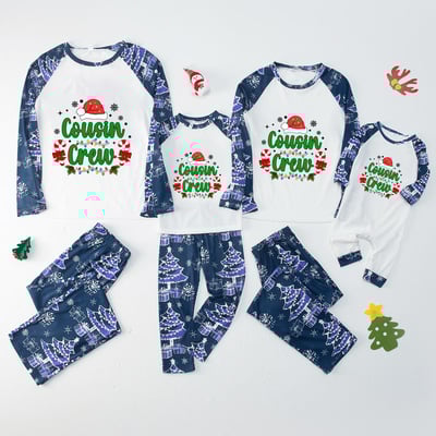 Blue Cousin Crew Christmas Pajamas Matching Family Set