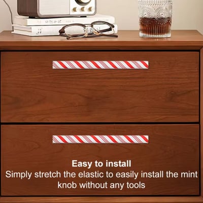 Christmas Candy Cane Stripe DoorHandle Covers 