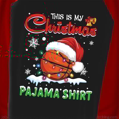 This Is My Christmas Basketball Pajama Shirt Matching Family PJs Set