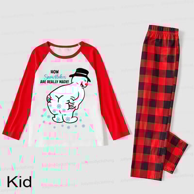 How Snowflakes Are Really Made Funny Snowman Matching Family Christmas Pajama Set