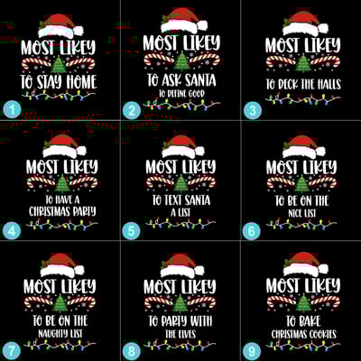 Funny Christmas Quote Red Matching Pajama Set for Family & Pets