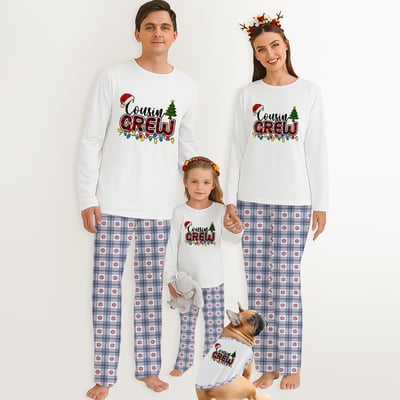 Cousin Crew Family Matching Christmas Pajamas Snowflake Set
