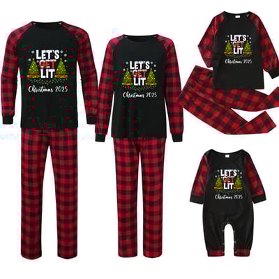 Let's Get Lit Christmas 2025 Family Matching Pajamas