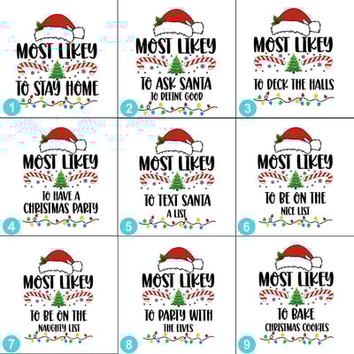 Most Likely to Custom Text Christmas Family Matching Pajamas