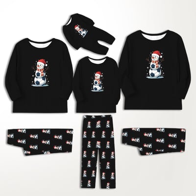 Soccer Snowman Family Matching Christmas Pajamas