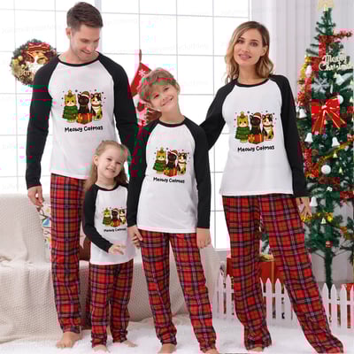 Meowy Catmas Christmas Matching Family Pajamas