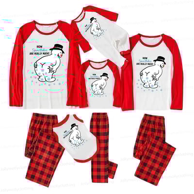 How Snowflakes Are Really Made Funny Snowman Matching Family Christmas Pajama Set