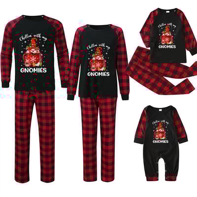 Chillin With My Gnomies Hot Cocoa Christmas Family Matching Pajamas